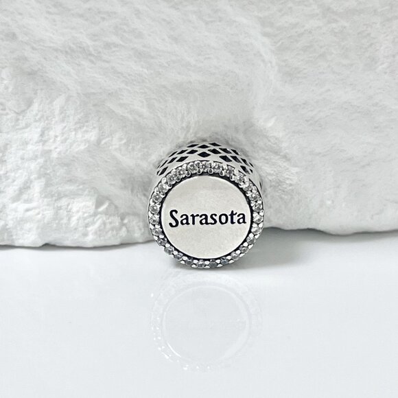 Pandora Sarasota Beach Travel Exclusive Bead Charm S925 Silver Charm - Picture 2 of 3